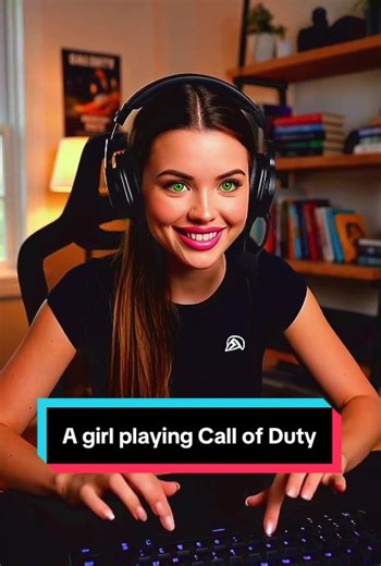 A girl playing Call of Duty (AI) ⌨️ #COD #gameplay #gaming #aicontent #grok