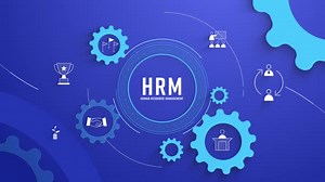 Flat Infographic Colorize Icons Background Human Resource Management Loopable Animation