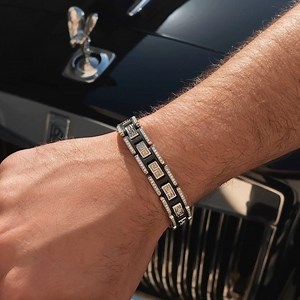 Our Diamond Injection Bracelets are the perfect gift for Father's Day. Shop on icelinkwatch.com or in our Glendale Galleria store which is open again today. | IceLink