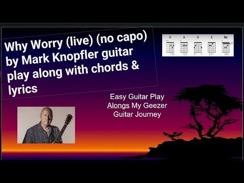 Why Worry live by Mark Knopfler guitar play along with chords & lyrics