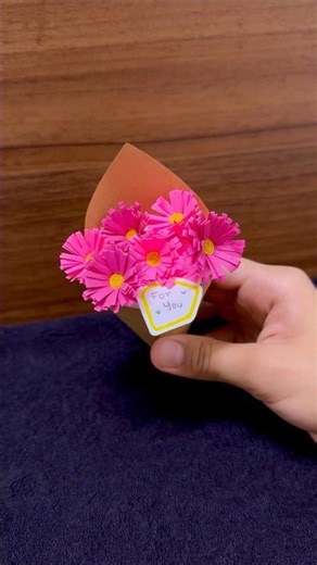 Last Minute Gift Bouquet with Sticky notes 💐 #diy #craft #fun4kids #shortsfeed #shorts #flowers #yt