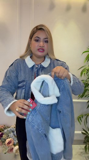 23K views · 129 reactions | Sherpa jacket Size 36 to 48 Fabric denim & Sherpa Inbox us to order | Nova's Fashion | Facebook