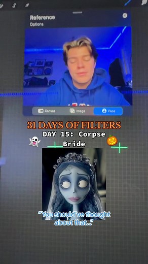 Day 15: Corpse Bride👻 What should I do tomorrow?!💙 #corpsebride #timburton #filter #halloween #artist #art #drawing