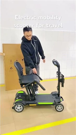 Lightweight folding electric mobility scooter for travel