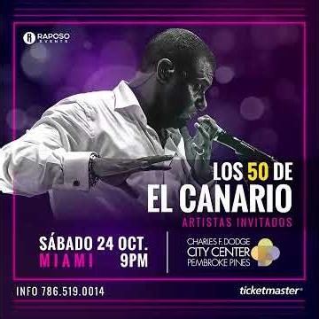 LOS 50 DE EL CANARIO MIAMI - ARTISTAS INVITADOS - CONCIERTO BAILABLE