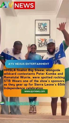 HMSL4 finalist Big Steew, alongside wildcard contestants Peter Komba and Ramatulai Wurrie