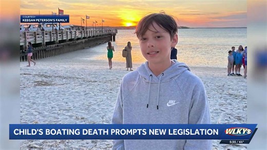Boy's boating death in Kentucky prompts new legislation