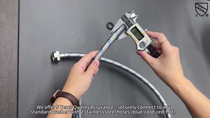 KEOKLE Washing Machine Hoses,4ft Washer Hoses,2pack ¾" Stainless Steel Braided Burst Proof Water Supply Lines Universal Fit to Hot and Cold Connector