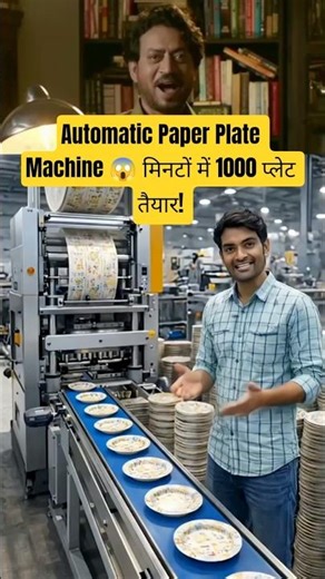 Automatic Paper Plate Machine 😱 मिनटों में 1000 प्लेट तैयार! #businessidea #jugaadfactoryyt