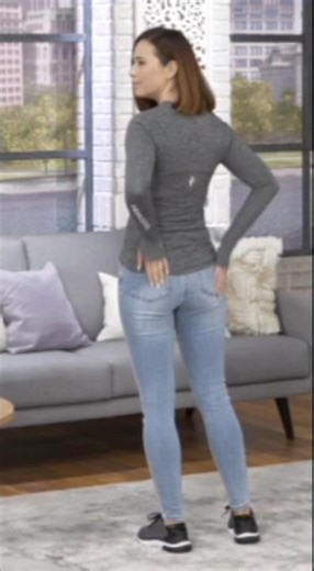 QVC model Amy modeling jeans 10