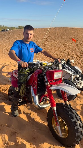 7.5K views · 19K reactions | Got to take this 3rd gen atc250r that’s been converted to a fat wheel dirtbike(missle) for a little test ride at the dunes. #2stroke #trikes #vintage #ATC #250r #custom #Honda | Corben Pierce | Facebook