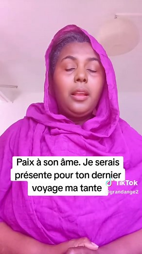 Message de condoléances à ma tante — Paix à son âme