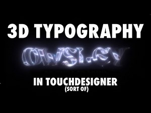 Touchdesigner Tutorial: Working with 3D Type Imported from Photoshop