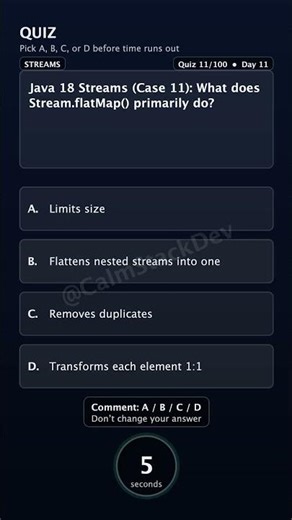 Quiz 211 Stream flatMap Java18 | #shorts #java #quiz