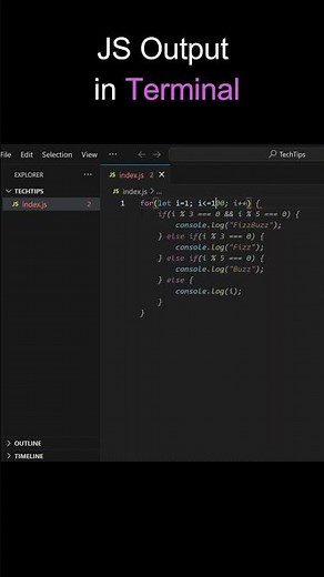 How to Run JavaScript in VS Code Terminal | No Browser Needed! #coding #developertips #javascript