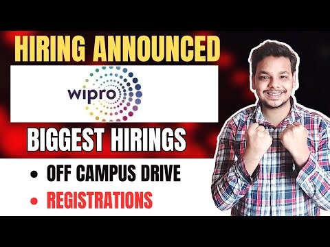 Wipro New Freshers Hiring Announced | Off Campus Job Drives for Freshers | Latest Hirings