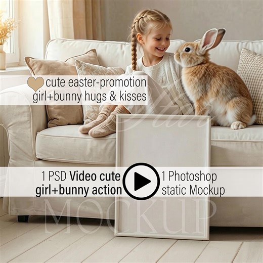 Frame Mockup Easter Vertical Bunny Frames Mockups Easter-bunny - Etsy
