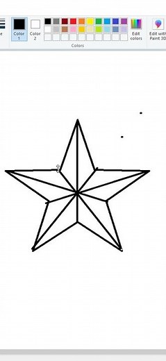How to draw in ms paint | paint in computer| Star