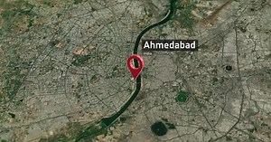 Ahmedabad City Map Zoom (India) from Space to Earth