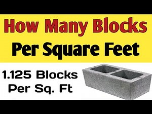How many concrete blocks in a square foot | Blocks Per Square Foot | Cement block