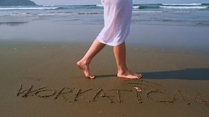 Remote Working Concept Barefoot Woman Steps Stock Footage Video (100% Royalty-free) 1103770339 | Shutterstock