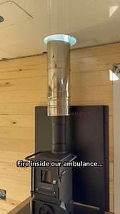 THE BEST DAY ON THE CAMPER VAN YET!! Today we made some amazing upgrades and can’t believe how great they look!! We installed an amazing log burner from @littleburners and it’s keeping us so toasty!! It’s the perfect size for the amabulance! For some extra light and airflow we cut a hole in the side of the ambulance and installed a new window!! #logburner #foryou #campervan #canperlife #transformation | The Professional Idiots