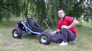 Want to learn a little more about the Drift 2 200cc Go Kart? Updated, further improved and now featuring a new wet clutch system, this petrol Go-Kart is brilliant fun. With power slides, wheel spins and top speeds in excess of 30mph, all achievable with this product. This Go Kart features: •Throttle restrictor •Strong simplistic design •Auto clutch •F1 pilot style steering wheel •Overhead cam engine •Rose jointed steering •165cm long, 94cm wide, 30cm seat height, 75cm total height •Not suitable 