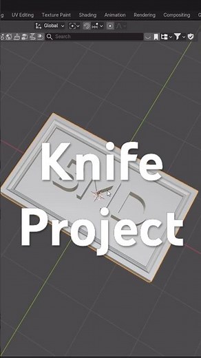 Using knife project like a Pro in Blender #blendertricks #blendertips #blendertutorial
