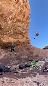 85K views · 331 reactions | In this Weekend Whipper, Tara Miller is belaying on Keep Your Powder Dry (5.12b)—a steep, 75-foot line in Red Rocks, Nevada—when her climbing partner’s fall pulls her straight up into the roof. https://bit.ly/4m5BMCX | Climbing Magazine | Facebook