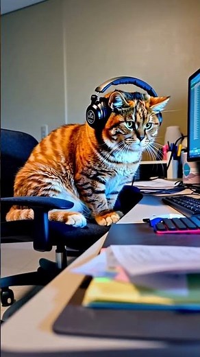 Hacker Cat at the Keyboard 💻🐱