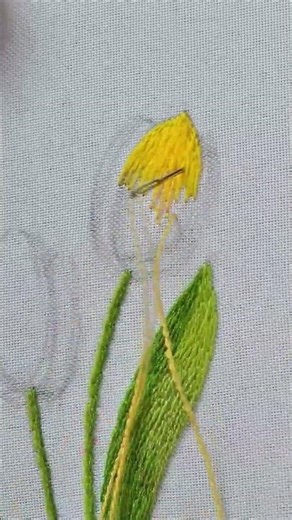 Tulip Wool Embroidery Satin Stitch SHORT