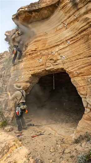 Turning a CAVE into a Secret Luxury Cabin! 🏠🪨 #cavehouse #diyproject #tinyhome #hiddendoor #cabinbuild @🧩 Julye Balla 🪬🍬 @🧩 Julye Balla 🪬🍬