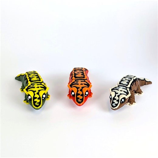 3D Printed Mini Crested Gecko, Articulated Fidget Lizard Toy, Cute Desk Pet, Reptile Lover Gift, Small Gecko Figure, Small Stocking Stuffer - Etsy