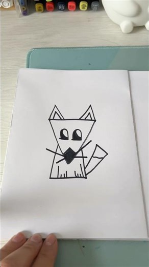 🦊 EASY Fox Drawing Tutorial ✏️🔥 #drawing