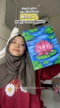 Aku coba lukis bunga teratai !!🪷nilai 1-10 guys🤗#art #drawing #drawingtutorial #dqueenarts