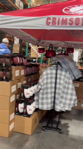 Warehouse Sale setup is in full swing! Everyone’s a winner around here—pause to see your team’s tent. | Logo Brands