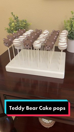 Adorable Teddy Bear Cake Pops for a Baby Shower
