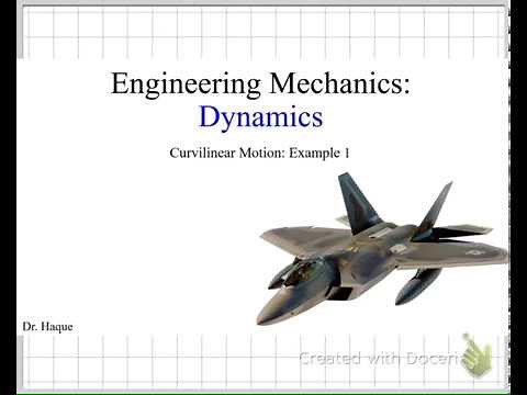 Dynamics: Ch 12.4 - Curvilinear Motion Example Problem