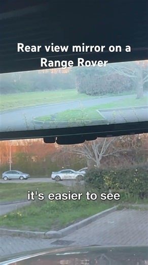 Rear view mirror on a Range Rover.