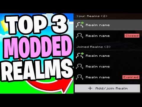 Top 3 MODDED REALMS For Minecraft Bedrock 2026! - REALM CODES