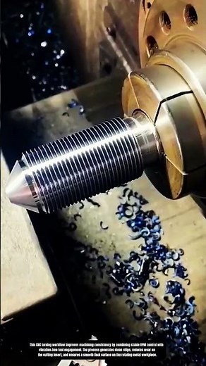 Precision CNC lathe turning process with controlled cutting and chip removal
