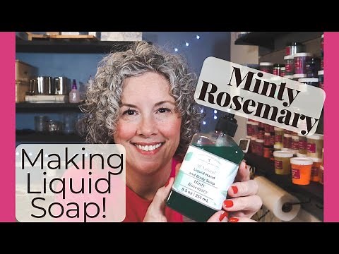 Making a 30 Minute Hot Process Liquid Soap | Minty Rosemary