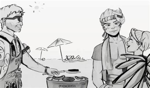 (I'm so normal for Mauga I swear) Can't wait until he's back in the game permanently. I want more of this trio dynamic ✨️ #animation #animatic #overwatch #overwatch2 #mauga #lifeweaver #baptiste #art #artistsoftiktok #funny #foryou #fyp #digitalart