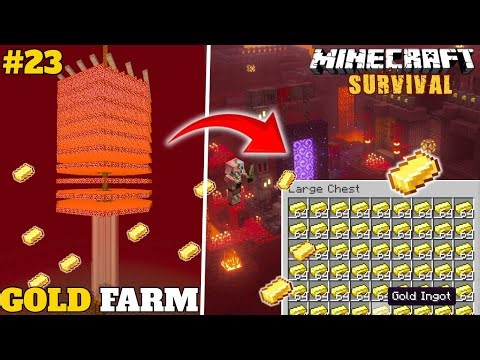 I BUILD THE INSANE GOLD FARM !! | Minecraft Survival Series Episode - 23