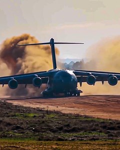 3.6M views · 28K reactions | C-17 cargo plane lands on a Dirt Airstrip and makes a very Special Delivery | Frontline Diary | Facebook
