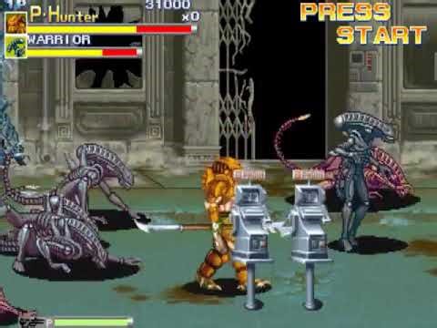 Retro gaming Alien vs Predator Arcade game City
