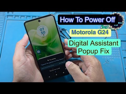 How to Power Off Motorola G24 Digital Assistant Popup Fix | Motorola G24 Google Assistant power menu