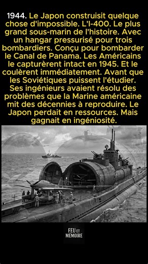 Le Japon construisit le plus grand sous-marin de l'histoire avec un hangar pour trois avions