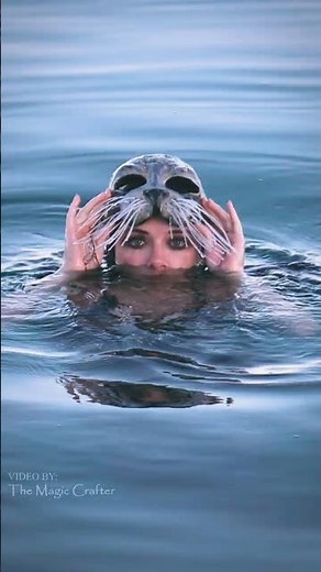 A selkie mermaid is watching you 🦭🐚🫧