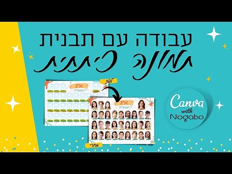 תבנית ב-Canva לתמונה כיתתית - סרטון הדרכה כיצד להשתמש בתבנית